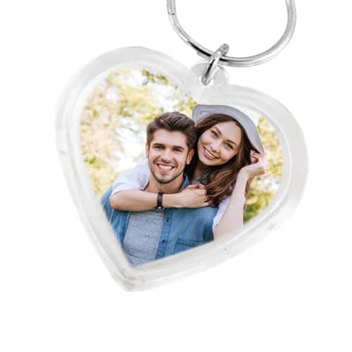 Image of Moonbuy Photo Personalised Customised Love Heart Shape Any Image Double Side Printed Key Ring, Key Chain,Key Tag #04