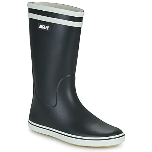 Image of Aigle Women's Malouine 2 Wellington Boots, Navy and White, 5.5 UK