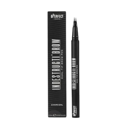 Image of BPerfect Indestructi'Brow Dual-Tip Brow Pen – Natural Brown Long-Lasting Smudge-Resistant Brow Pen 07 - Charcoal