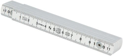 Image of Folding Ruler Plastic Length 1 Metre White Resistant to Bad Weather Influences Stabila