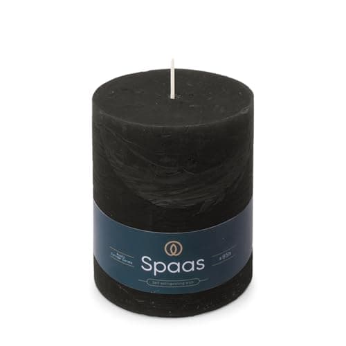 Image of Spaas Rustic Pillar Candle 100/130 mm 95h, Black