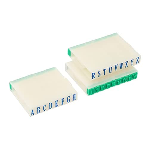 Image of PATIKIL Detachable Letter Stamps, 2 Set Character A-Z Alphabet Stamp Combination Set Stamper Initial Stamp Font Size 5x3mm for Card Tag Scrapbook Craft Making Teaching