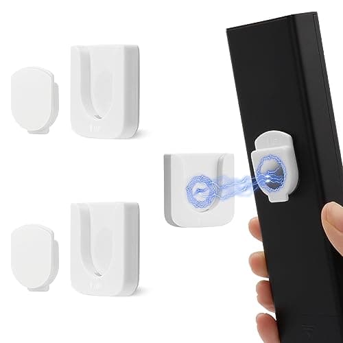 Image of FIDWALL Magnetic Remote Control Holder Wall Mount, Innovative Slot Design for Effortless Organization of Home, Office, and School Supplies - Organize and Fix Remotes with Ease (White, 2 pack)
