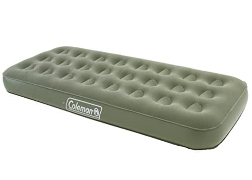 Image of Coleman Airbed Comfort Bed Single, Camping Mat, Flocked Air Bed, Inflatable Air Mattress, Blow Up Bed, 188 x 82 x 22 cm,Green