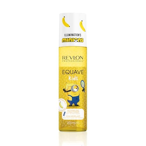Image of Revlon Professional Equave Kids Minions Detangling Conditioner, Hypoallergenic Leave-in Spray for Children, Heat Protection 220°C, Vegan, Banana Scent, 200ml