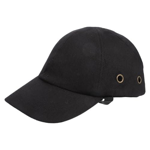 Image of GAROZATION Adjustable Black Baseball Bump Cap with Abs Shell and Breathable Cotton Eva Material, Practical Protective Safety Hat for Outdoor and Construction Site Use
