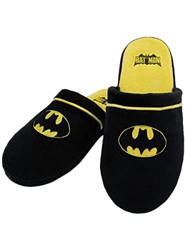Image of Funidelia | Batman Slippers for man The Dark Knight, Superheroes & DC Comics Merchandise - Comfortable lounge wear and accessories r adults - Size 8-11 - Black