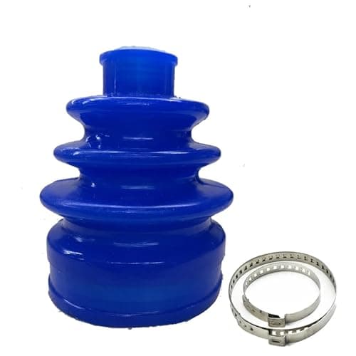 Image of CV Boots,Drive Shaft Joint kit Silicone Blue Outer CV Joint Stretchy Flexi Boot Gaiter Clamps Kit Universal Rack Steering And Pinion