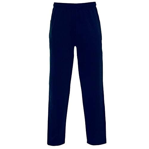 Image of Parsa Fashions Mens Open Hem Jog Pants/Men Plain Jogging Bottoms Joggers Fleece Pants Gym Sports Trousers Plus Sizes Small to XXXXXL 5XL (3XL, Navy)