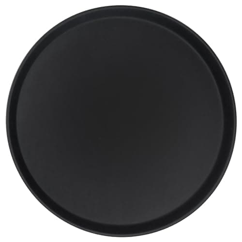Image of Argon Tableware Black Round Tray - 45cm - Reusable Rubberized Surface Non Slip Serving Tray for Serving Food, Drinks at Parties, Bars, Restaurants and Home