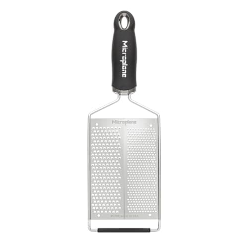 Image of Microplane Kitchen Grater with Dual Blades Coarse & Fine - Made in USA - for Citrus Fruits, Parmesan and Hard Spices Like Nutmeg and Cinnamon Stick