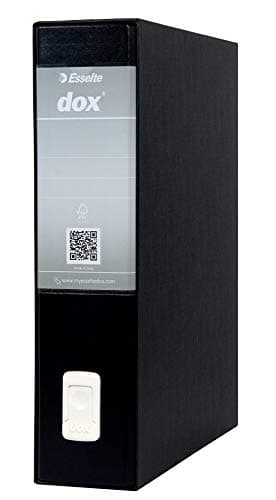 Image of Esselte Dox 2 Class Box Lever Arch File, A4. Black