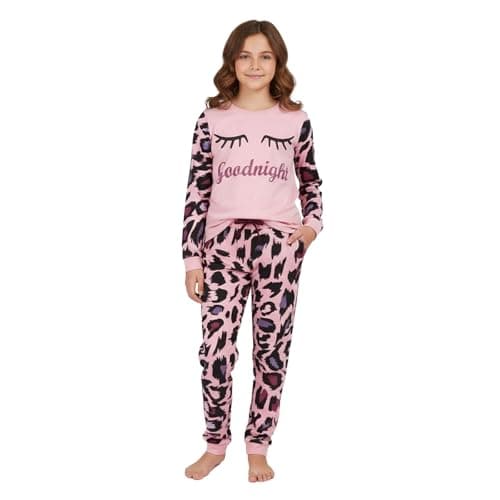 Image of A2Z 4 Kids Girls Pyjamas Traditional PJS Pyjama Set Long Sleeve Top - PJS 154 Baby Pink 11-12