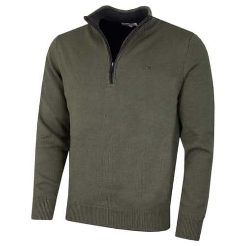 Image of Calvin Klein Mens Cotton Sweater - Khaki - L