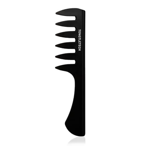 Image of Texture Comb–Men Hair Wide Tooth Comb Styling Combs Women Men Oil Head Hair Combs Salon and Barber Brushes with Suitable Handgrip, Black