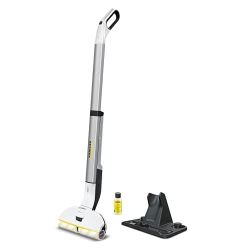 Image of Kärcher Electric mop EWM 2, cordless mop with 2 rotating microfibre rollers, battery life: approx. 20 min, coverage area per battery charge: approx. 60 m²