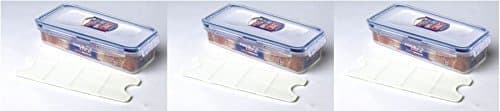 Image of 3 x Lock and & Lock Plastic Bacon Box with Freshness Tray 1L HPL842 by Lock & Lock