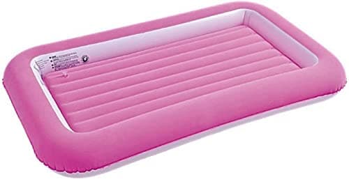 Image of Elex Trendi Kids Airbed with Bumper/Junior Airbed with Bumper/Inflatable bed with Airlock/Kids Camping Bed/Electric Air Pump/Pink and Blue (Air Bed - Pink)