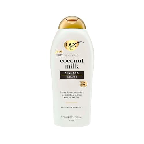 Image of OGX Nourishing with Coconut Milk Hydrating Shampoo, Intensely Moisturizes for Immediate Softness from the First Use, Sulfate Free, 577ml