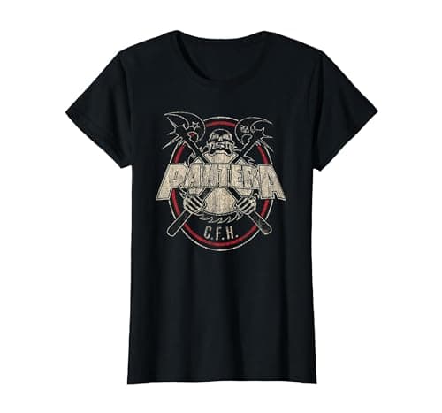 Image of Official Pantera C.F.H. Black T-Shirt, Women, Black, Small