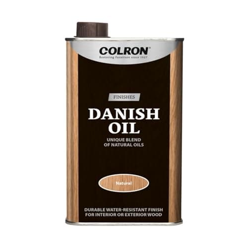 Image of Colron Danish Oil Natural Finish, Durable, Water-Resistant, Long-Lasting Finish, DIY Enthusiasts, Perfect for Furniture, Doors, Cabinets, Worktops, Indoor and Outdoor Use, 500ml