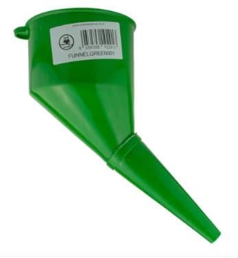 Image of Fuel Funnel with Fine Mesh Filter and Handle for Easy Refilling - Thick Plastic Fuel Funnel for Petrol, Diesel, Oil, Ad-blue, Water, Screen Wash (Green)