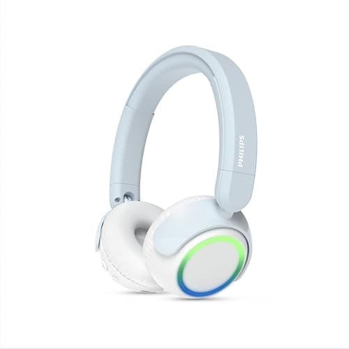 Image of Philips TAK4200BL 4200 Series On Ear Wireless Kids Foldable Headphones Volume Limited, Audio Sharing, 3.5mm and USB-C Cable included - Blue