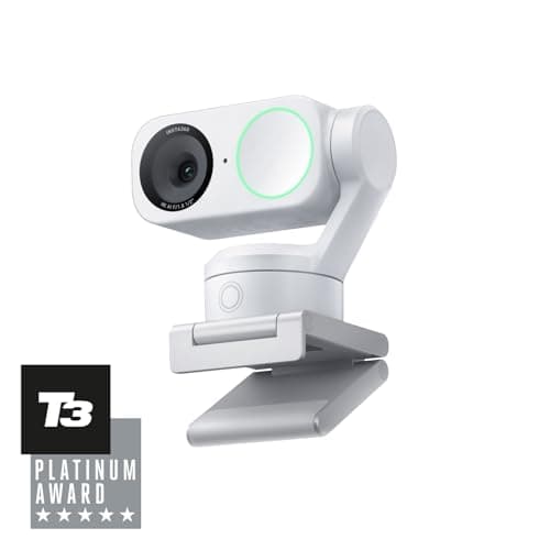 Image of Insta360 Link 2 White- PTZ 4K Webcam for PC/Mac, 1/2" Sensor, AI Tracking, HDR, AI Noise-Canceling Mic, Gesture Control for Streaming, Video Calls, Gaming, Works with Zoom, Teams, Twitch & More