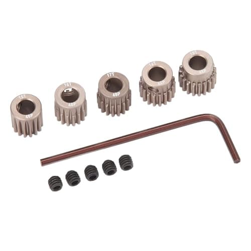 Image of 48DP Pinion Motor Gear Set 15T 16T 17T 18T 19T Aluminum Alloy, 5mm, 10mm 7075 Aluminum Alloy RC Car Pinion Gear with Smooth Operation, Off-Road Racing, Model Maintenance, DIY Vehicle Upgrades f...