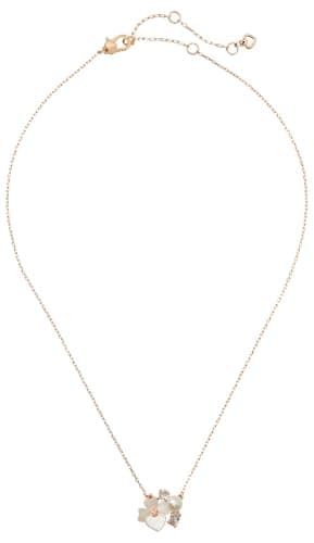 Image of Kate Spade New York Precious Pansy Cluster Pendant Necklace White Multi One Size, One Size