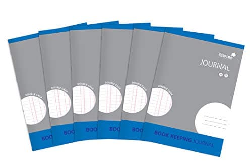 Image of Silvine A4 Book Keeping Journal, 32 Pages Printed 'Double Cash' - Ref SJA4J-P [Pack of 6]