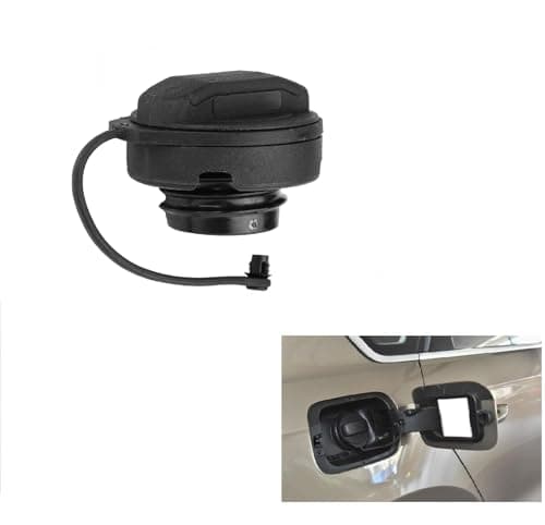 Image of IUSOT Fuel Filler Cap with Securing Strap, Petrol Cap Replacement, Universal Fuel Cap for Cars, Car Fuel Tank Caps for VW Golf MK4 MK5 MK6 Audi A4 A6 A8 Jetta Passat, 1J0201550A 1J0 201 550A