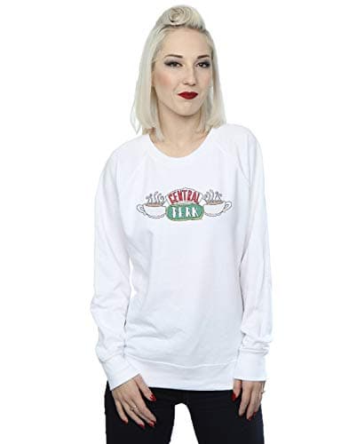 Image of Absolute Cult Friends Women's Central Perk Sketch Sweatshirt White Medium