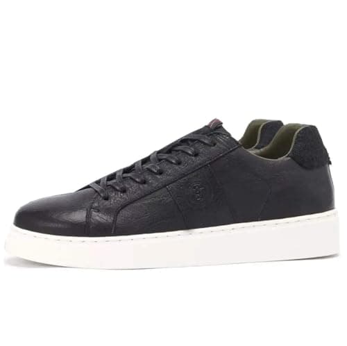 Image of Barbour Mens Ponting Leather Sneakers Black (Black, UK Footwear Size System, Adult, Men, Numeric, Medium, 11)