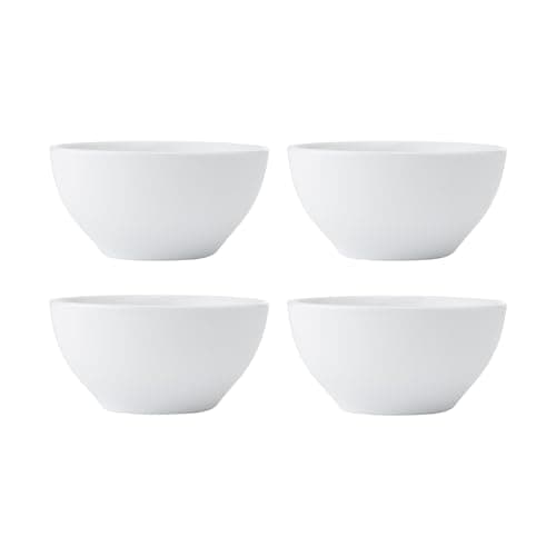 Image of MIKASA Chalk White Porcelain Nibble Bowls, White Glossy Round Bowls, Ideal for Tapas, Appetisers, Desserts, Side Dishes, Dishwasher Safe, Set of 4, 10cm