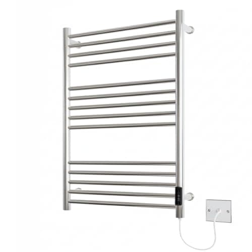 Image of Manissa Siena Stainless Steel Electric Heated Towel Rail H720mm W600mm Mirror Polish Finish Towel Radiator