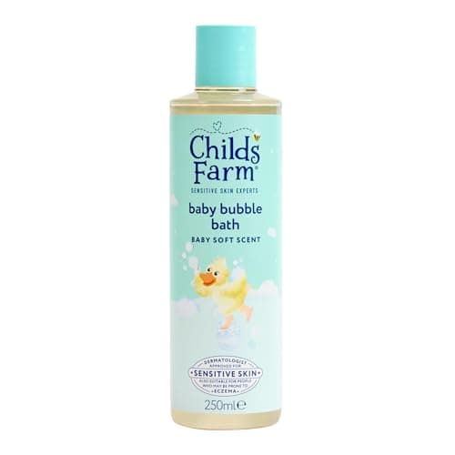 Image of Childs Farm Baby Bedtime Bubble Bath, Baby Soft Scent | Gently Cleanses & Soothes | Suitable for Newborns, Kids & Adults with Sensitive & Dry Skin, 250ml