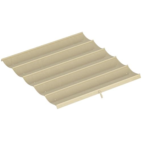 Image of Outsunny Retractable Pergola Shade Cover, 2.55 x 2.5 m Replacement Canopy Fabric for 3 x 3 m Pergola Frame, Gazebo Retractable Roof Only, Beige