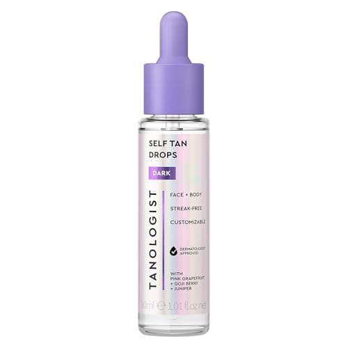 Image of Tanologist Self Tan Drops Dark (30 ml) Add Self Tanning Drops to Skin Care For Sensitive Skin Dermatologist Approved Clean Ingredients & Vegan