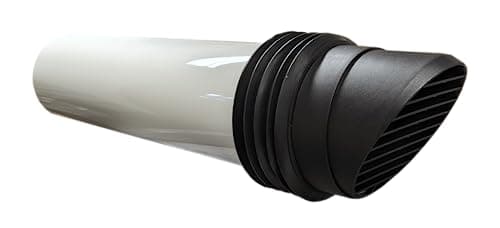 Image of Swiftair 100mm High Rise Duct Round Cowled Through Wall Duct Vent Kit White Brown Cotswold Black Terracotta Brick (Black)