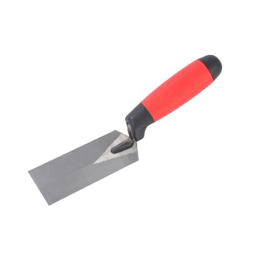 Image of Masonry Margin Trowel, 5 x 2 Inches, High-Hardness Carbon Steel Blade, Ergonomic Rubber Handle