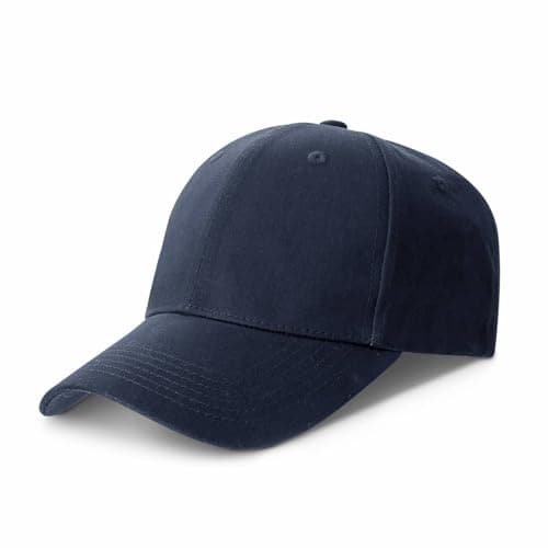 Image of GWHOLE Baseball Cap for Men Women Deep Blue Cap Adjustable Cap Hat Classic Sports Casual Plain Summer Sun Hat