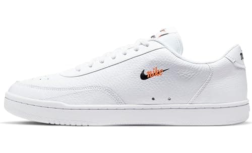 Image of NIKE CT1726-100 Court Vintage Premium Men White/Black-Total Orange UK 9