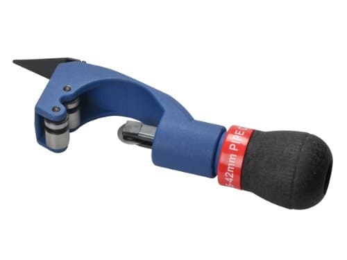 Image of Faithfull Pipe Cutter 6-42mm – Adjustable Pipe Cutting Tool with Steel Wheel & Rollers for Copper, Brass, Aluminium & Light Guage Steel Tubing
