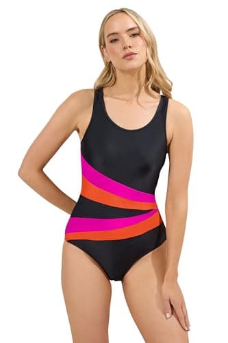 Image of Long Tall Sally - LTS Tall & Pink Contrast Swimsuit - Women's