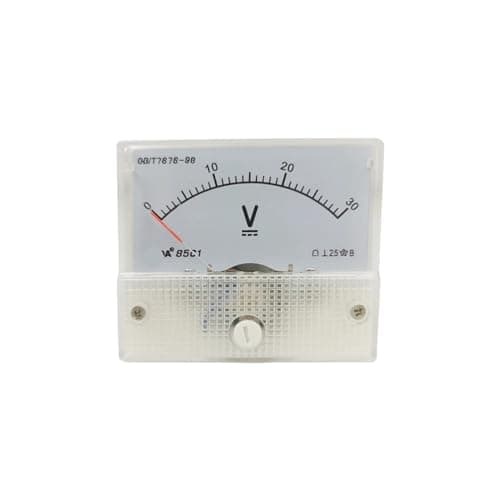 Image of AC voltmeter, 85C1-V 5V-250V DC Direct Analog Meter Panel Gauge Current 64x56MM 1Pcs(DC50V)
