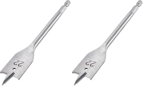 Image of Trend Snappy 22mm Diameter Flat Bit with Centre Point & Cutting Spurs for Fast Drilling in Timber, SNAP/FB/22 (Pack of 2)