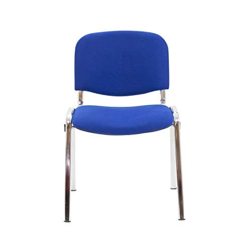 Image of Office Hippo Heavy Duty Stacking Chair - Chrome Frame/Royal Blue Fabric