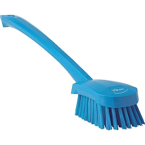 Image of Vikan 41863 Hand-Held Hand Brush, Polypropylene, Polyester Bristle, 15-3/4", Blue