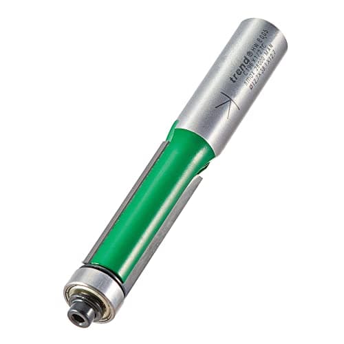 Image of Trend CraftPro Bearing Guided Trimmer Router Cutter, 1/2 Inch Shank, 12.7mm Cut Diameter, 38mm Cut Length, Tungsten Carbide Tipped, C196X1/2TC